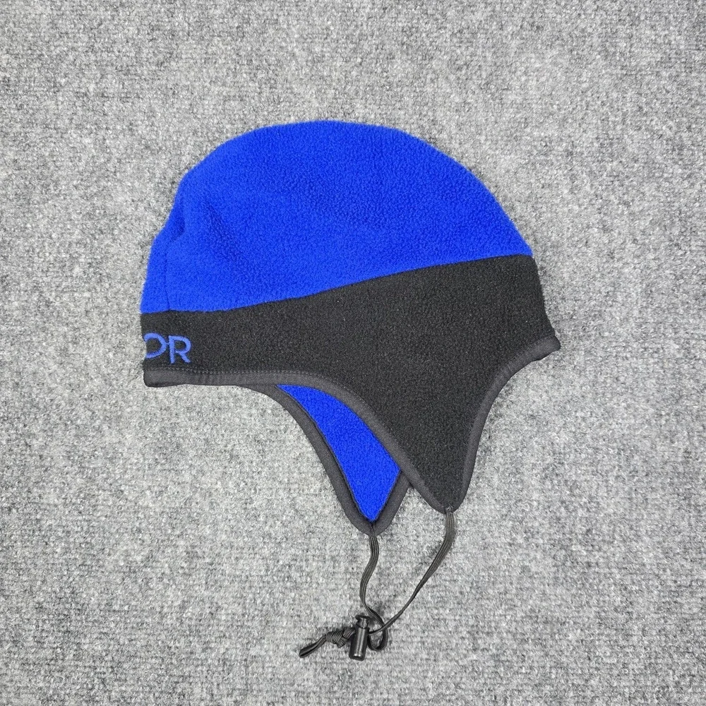 Outdoor‎ Research Windstopper Fleece Hat Blue Black Size Small Winter Cap OR